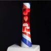 Lampada Di Lava Barber Shop Liquido Trasparente E Lava Rossa