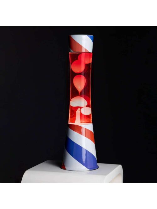 Lampada di Lava Barber Shop Liquido Trasparente e Lava Rossa
