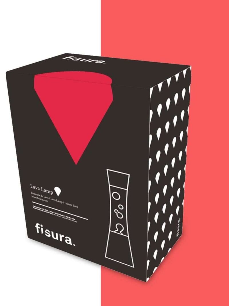 Lampada Di Lava Barber Shop Liquido Trasparente E Lava Rossa