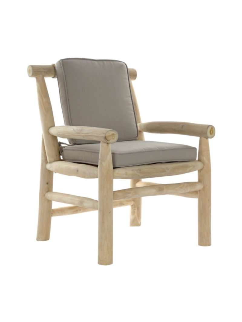 Sedia Poltrona Da Giardino In Teak Naturale
