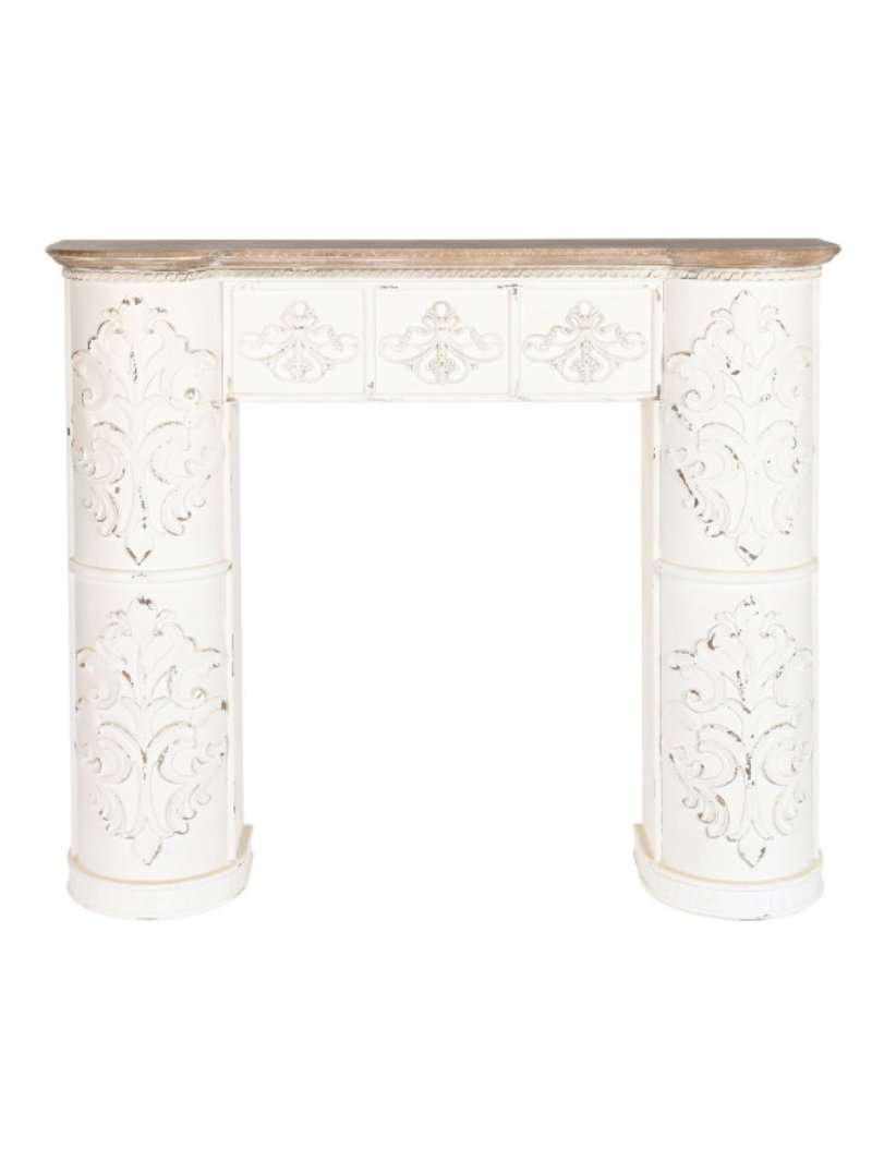Consolle Camino In Legno Di Abete 128X114