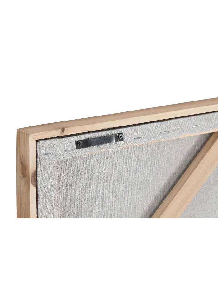 Quadro 3D In Tela Di Cotone Con Cornice In Legno 80X80