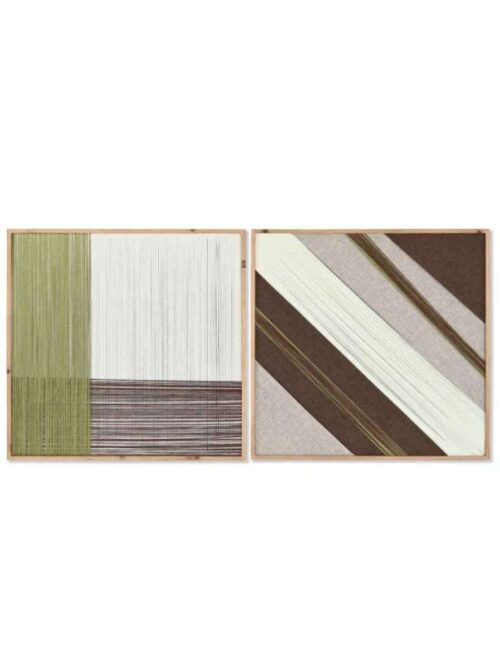 Quadro 3D in Tela di Cotone con Cornice in Legno 80x80