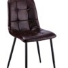 Sedia Jade in Ecopelle con Gambe in Metallo