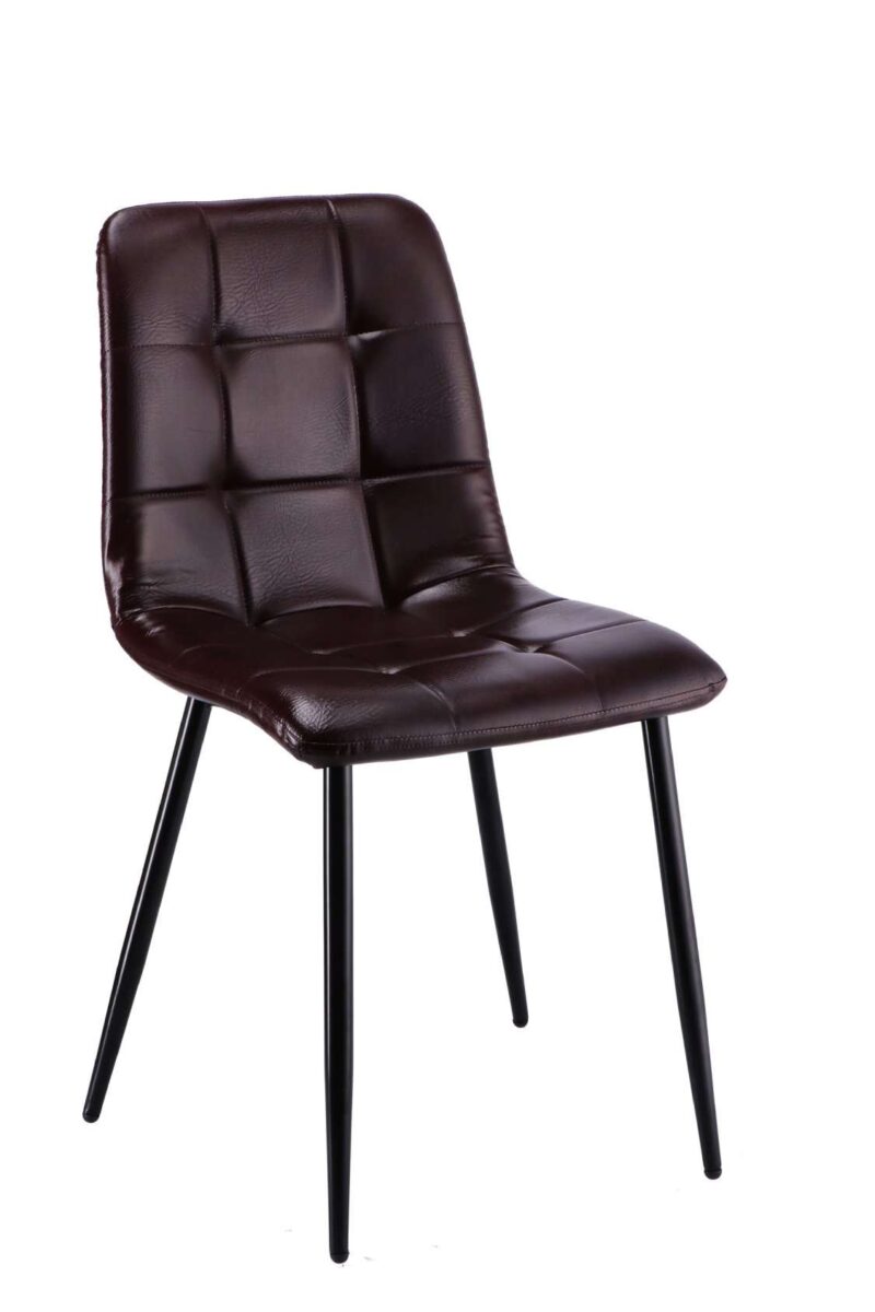 Sedia Jade In Ecopelle Con Gambe In Metallo
