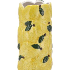 Vaso in Ceramica Lemon Giallo con Limoni