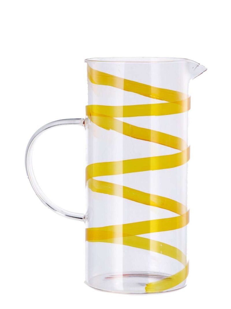 Caraffa In Vetro Trasparente Con Decori Colorati 1,42L