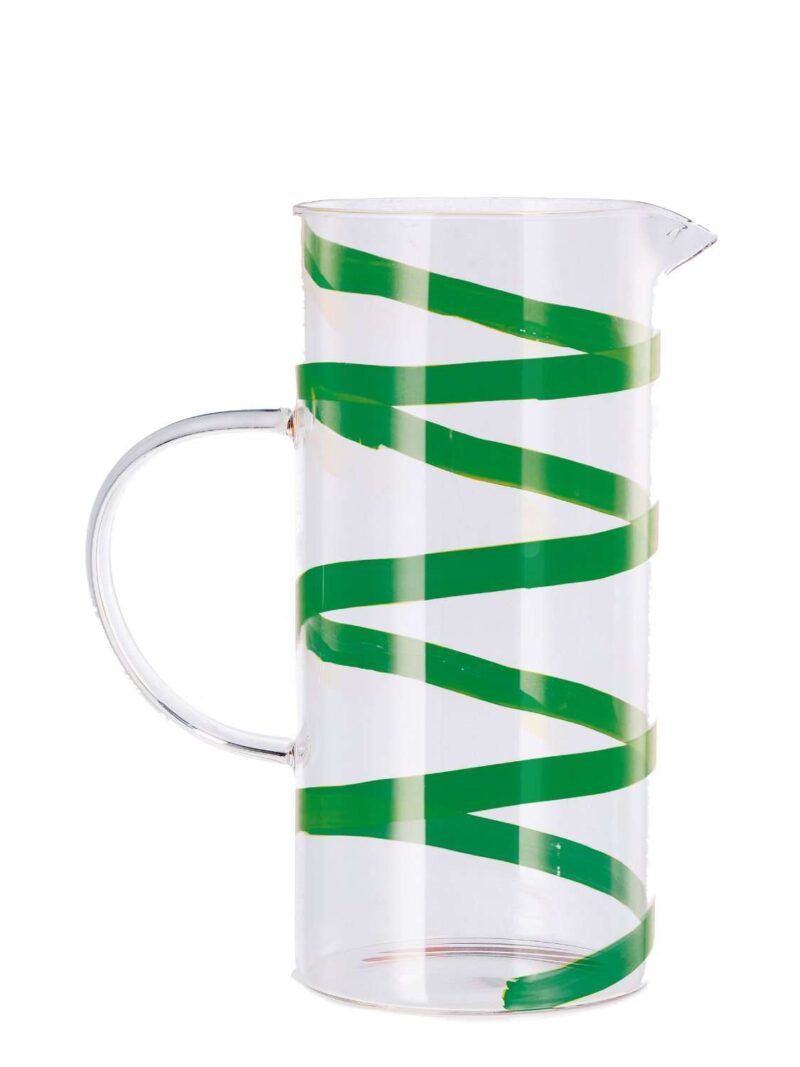 Caraffa In Vetro Trasparente Con Decori Colorati 1,42L