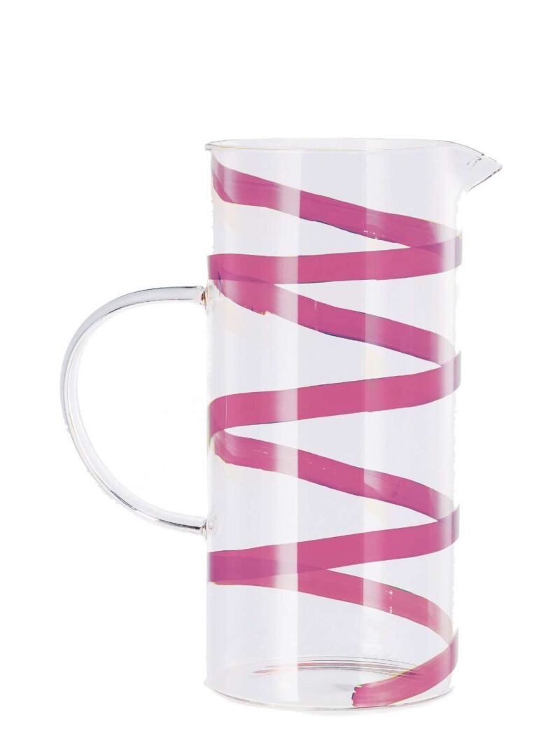 Caraffa In Vetro Trasparente Con Decori Colorati 1,42L