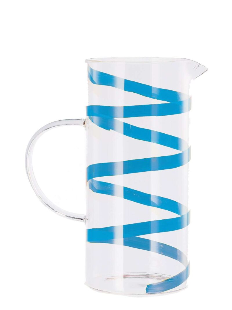 Caraffa In Vetro Trasparente Con Decori Colorati 1,42L