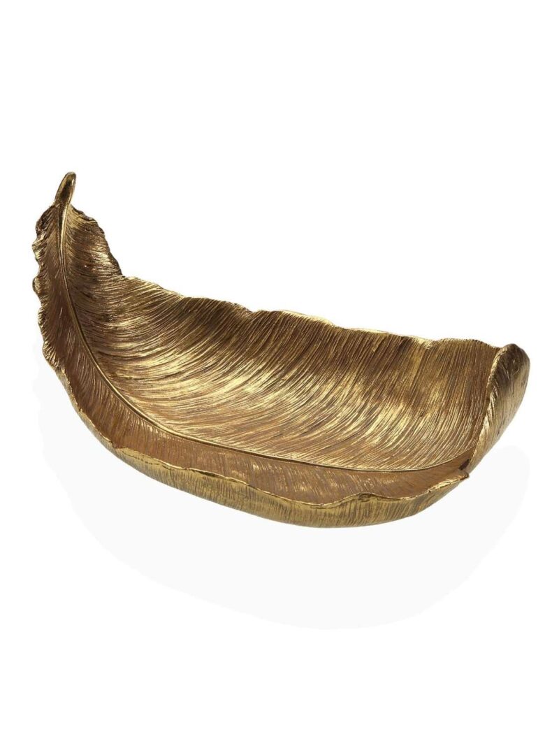 Vassoio Centrotavola Foglia Dorata Svuotatasche Decorativo