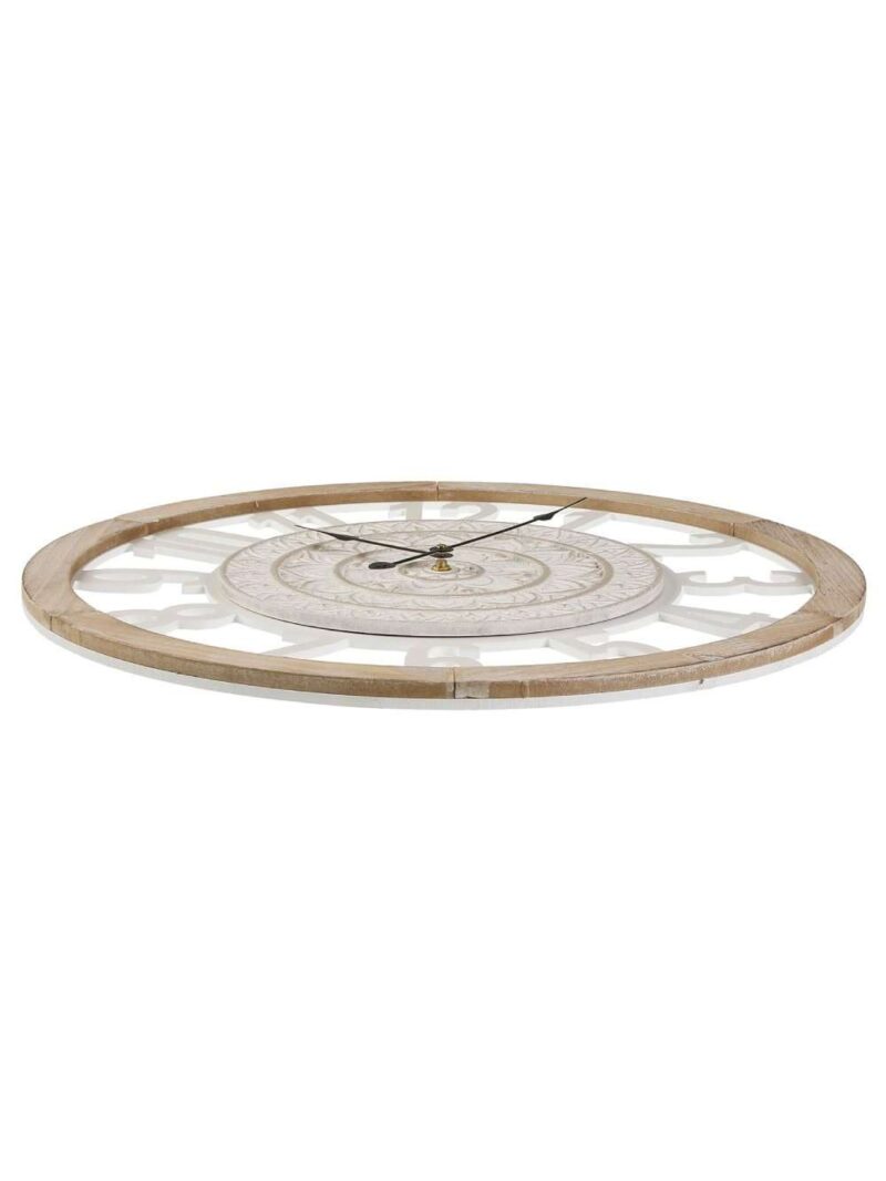 Orologio Da Parete In Legno E Metallo Bianco