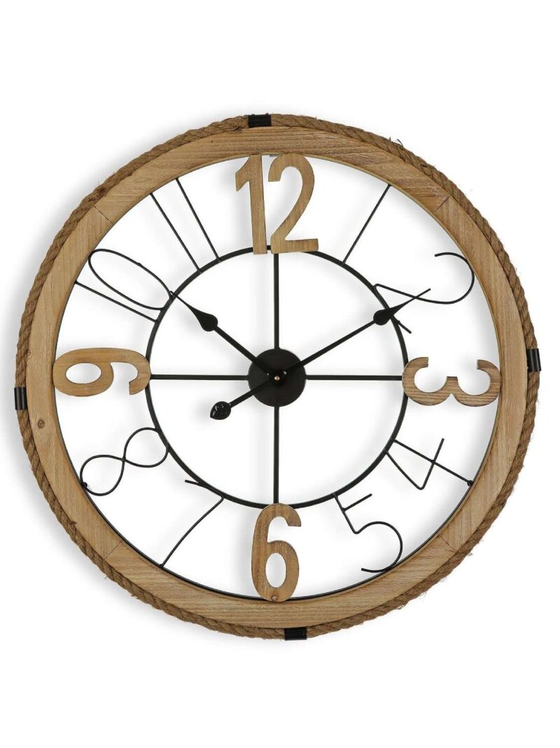 Orologio Da Parete In Legno E Corda