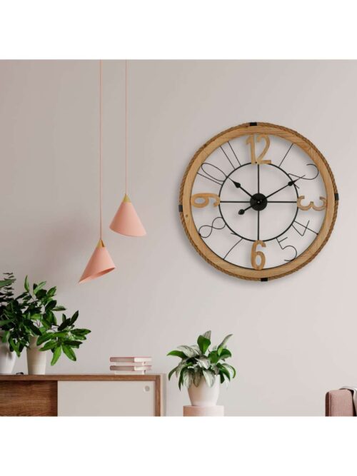 Orologio da Parete in Legno e Corda