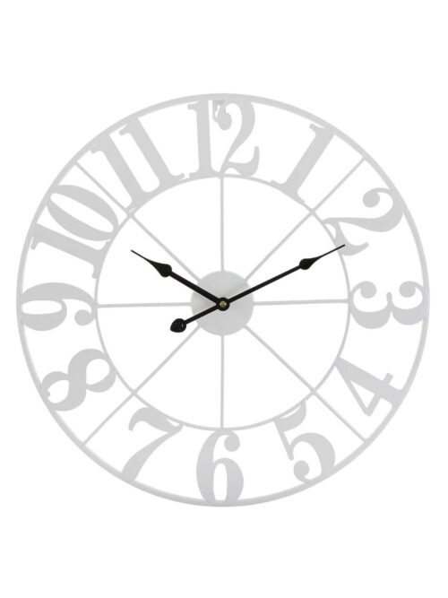 Orologio da Parete Minimalista in Metallo Bianco