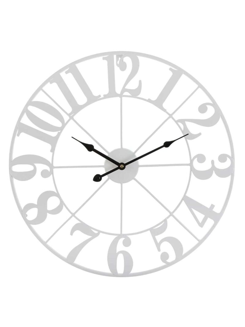 Orologio Da Parete Minimalista In Metallo Bianco