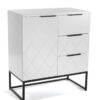 Mobiletto Bianco Con 3 Cassetti E 1 Anta 70X38X80
