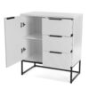 Mobiletto Bianco Con 3 Cassetti E 1 Anta 70X38X80