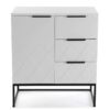 Mobiletto Bianco Con 3 Cassetti E 1 Anta 70X38X80