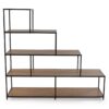 Scaffale A Gradini A 4 Ripiani In Metallo E Mdf