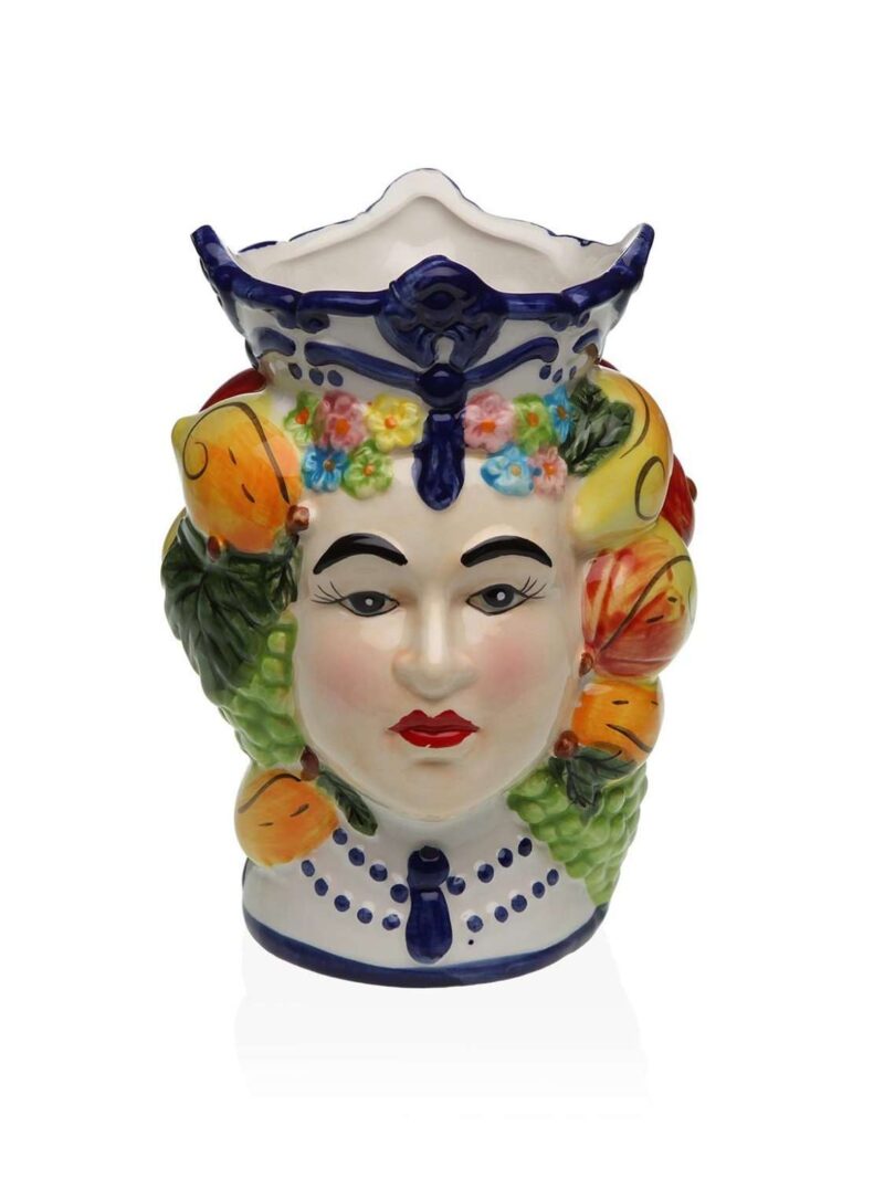 Vaso In Ceramica Decorato Con Lira