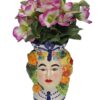 Vaso In Ceramica Decorato Con Lira