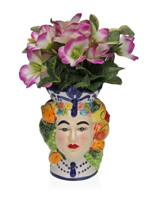 Vaso in Ceramica Decorato con Lira