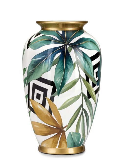 Vaso in Ceramica Palme Tropicali