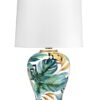 Lampada in Ceramica Palme Tropicali
