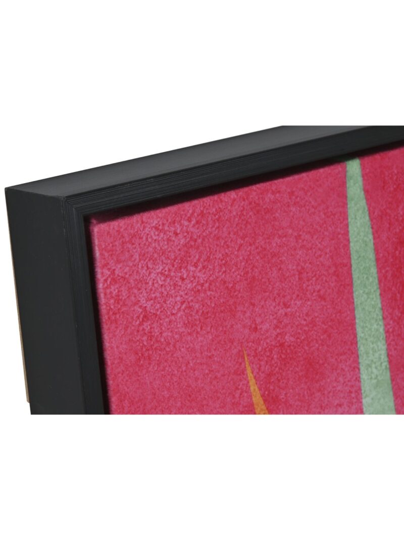 Quadro Leopardo In Velluto Con Cornice In Legno Nero