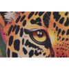 Quadro Leopardo In Velluto Con Cornice In Legno Nero