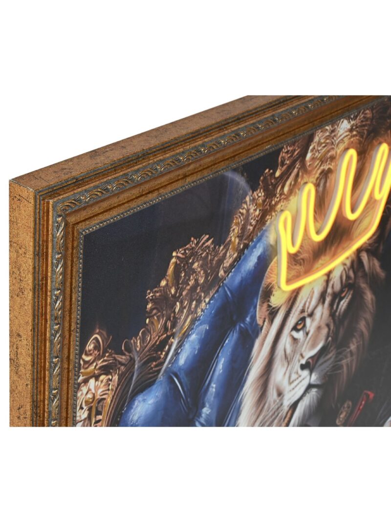 Quadro Leone E Leopardo Gentleman Tela 100×100 Cm