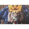 Quadro Leone E Leopardo Gentleman Tela 100×100 Cm