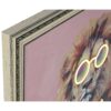 Quadro Led Leone Su Tela Pitturato A Mano 84X4X84 Cm