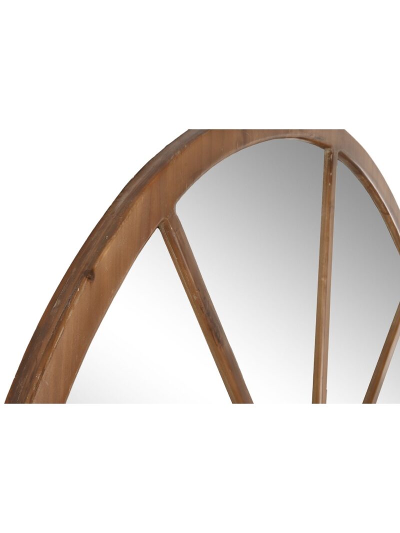 Specchio Doppia Finestra Inglese Ad Arco Abete E Cristallo 150×186 Cm