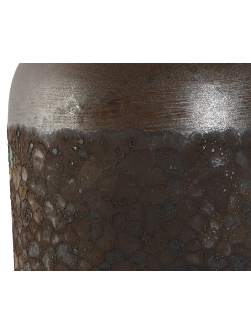 Vaso Ceramica 20X20X50 Cm Effetto Ossidato Marrone