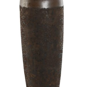 Vaso Ceramica 20x20x50 cm Effetto Ossidato Marrone