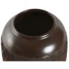 Vaso Ceramica 16X16X31 Cm Effetto Ossidato Marrone