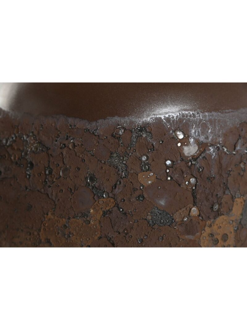 Vaso Ceramica 16X16X31 Cm Effetto Ossidato Marrone