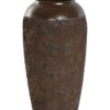 Vaso Ceramica 16X16X31 Cm Effetto Ossidato Marrone