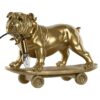 Lampada Da Tavolo Bulldog Dorato Su Skateboard
