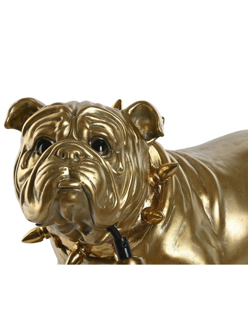 Lampada Da Tavolo Bulldog Dorato Su Skateboard