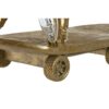 Lampada Da Tavolo Bulldog Dorato Su Skateboard