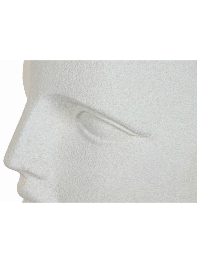 Fioriera Scultura Viso Rugoso In Magnesio Bianco