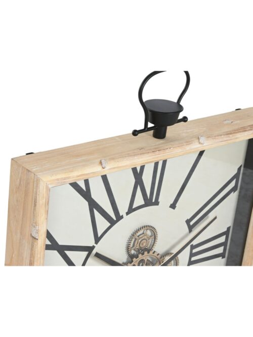 Orologio da Parete in Legno di Pino e Metallo 60x73 cm